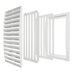 Решетка пластиковая жалюзийная ERA 3535РРП (350х350мм)