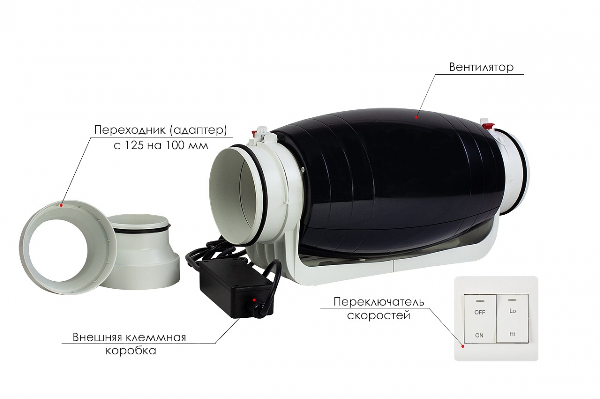 Канальный вентилятор ARIUS Lineo Silent Evo P 100-125 LL (18321ARI)